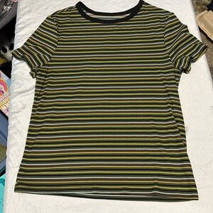 Stripped corded tee